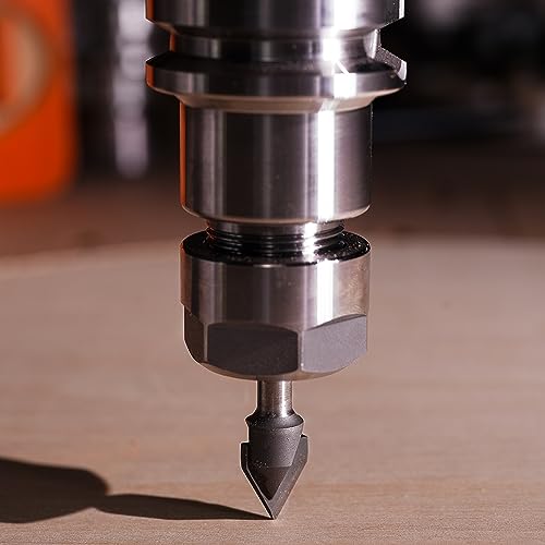 SpeTool Fresa a smusso 2 flauto 90 gradi V fresa 12 mm diametro di taglio 8 mm gambo CNC fresa per venature, smussi e scanalature a V.