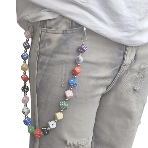 Cadenas largas para pantalones vaqueros en conciertos urbanos y uso diario con monederos