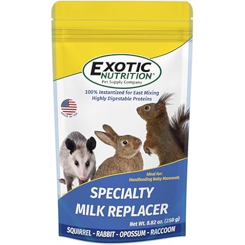 Exotic Nutrition Specialty Milk Replacer 8.8 Oz - - Healthy Powdered Formula - Ideal for Squirrel, Rabbit, Opossum, Raccoon Cover
