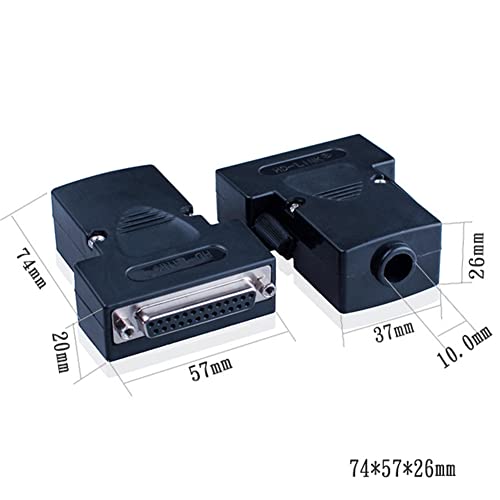 Jienk 5Pcs Db25 Female Solderless Rs232 D-Sub Serial Adapters, 25 Pin Port Terminal Solderfree Breakout Board Screw Lock Type Connector With Case Accessories #TOP3