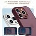 HGH für iPhone 12 Pro Hülle, Vollständiger Kameraschutz Stoßfest Kratzfest Anti-Fingerabdruck Transluzente Rückseite Matt Handyhülle für iPhone 12 Pro Case 6,1 Zoll, Dunkel Rot