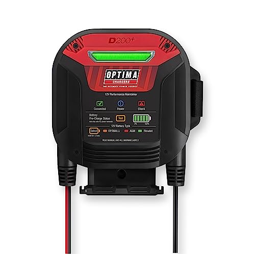 OPTIMA D200+ Battery Maintainer and Lithium Charger for 12 Volt Starting Batteries Including Lithium, AGM, Flooded and Powersports - Thumbnail 2