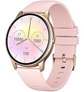 GRV Smart Watch Compatible with iPhone and Android Phones IP68 Waterproof, Round Watch for Men Wo...