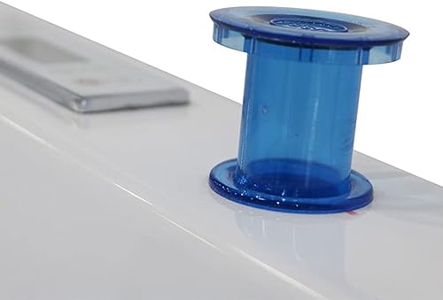 Miniatura 8 de Bañera de hidromasaje acrílica de 71 pulgadas, para 2 personas, bañera de hidromasaje rectangular con panel de computadora, burbuja de aire, luz,