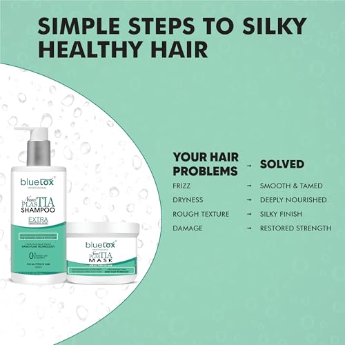 Image of Nano plastia shampoo and conditioner | Sulphate & Paraben Free | Smoothens, Repairs, Adds Shine | Salon Quality Hair Care | Deep Nourishment for Damaged Hair (300ml)