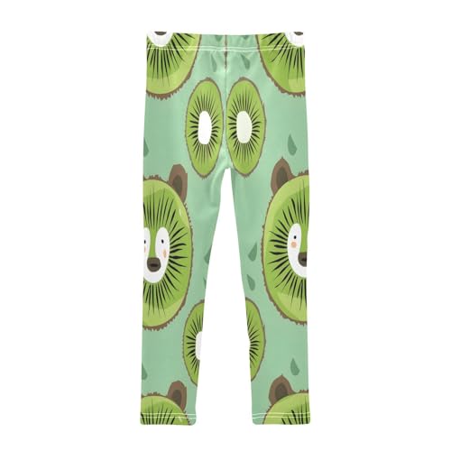 Toddler Girls Leggings Printed Yoga Pants Leggings Bear's Face Kiwi Slices for Kids2