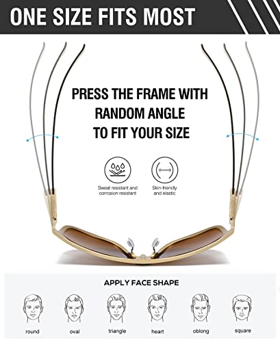 Image of DUCO Trendy Square Sunglasses for Men Women Flat Top Shield Shades Oversized Carbon Fiber Polarized Sun Glasses DC8209