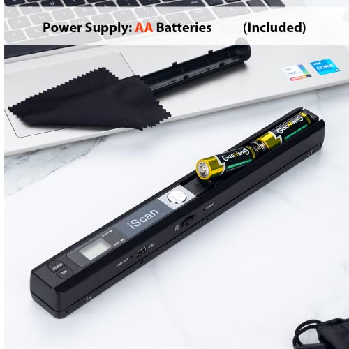 Portable Scanner Iscan 900 Dpi A4 Document Scanner Handheld For Business, Photo, Picture, Receipts, Jpg/Pdf Format Selection, Support Micro Sd (Not Included) Card, Include A Pair Of Aa Batteries #TOP5