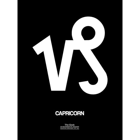 ART.COM Wall Art Print Capricorn Zodiac Sign White by NaxArt, 12