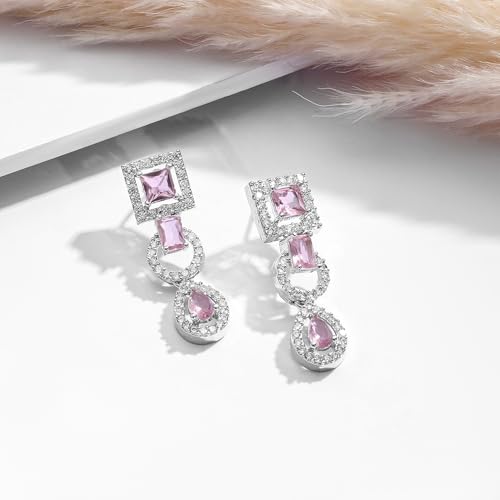 Image of Rubans American Diamond Zirconia Necklace Set Stylish Jewellery Gift for Women & Girls