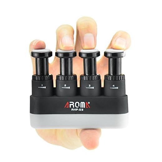 Finger Strengthener,4 Tension Adjustable Hand Grip Exerciser Ergonomic Silicone Trainer for Guitar,Piano,Trigger Finger Training, Arthritis Therapy and Grip, Rock climbing (AHF-03)