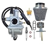 Carburetor LT-F160 Carb Replacement for Suzuki Quadrunner 160 LT160E LT160 1989 1990 1991-2003 13200-03400 13200-02C03 with Fuel Valve Petcock