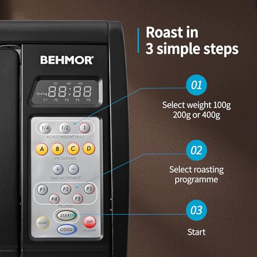 Tostador de café Behmor 2020SR Plus eléctrico con 5 programas de tostado y modo manual 5
