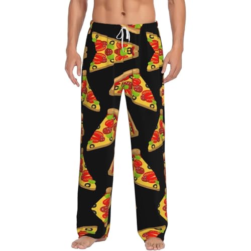 Pantalon pyjama homme flanelle douce thermique avec poches et taille élastique imprimé