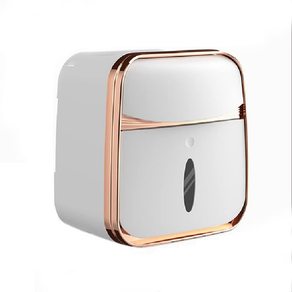 CTRLZS White Toilet Tissue Box Wall-Mounted Waterproof Toilet Paper Box Toilet Toilet Paper Roll Rack