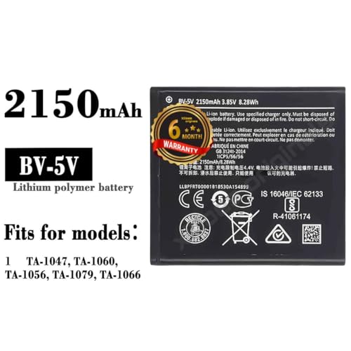 Image of BV-5V Battery for Nokia 1 TA-1047 / TA-1060 / TA-1056 /TA-1079 /TA-1066 / Battery with 6 Month Warranty** (C292)