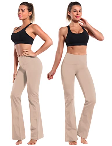Image of BUBBLELIME 29 inch /31 inch /33 inch /35 inch /37 inch 3 Styles Women's High Waist Bootcut Yoga Pants Basic /Side Pockets Tummy Control Workout Flared