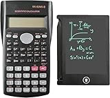 note 8 cuantas pulgadas El paquete incluye: 1X Calculadora científica Negro (pilas incluidas) con bloc de notas de 4,4 pulgadas, una pieza de instrucción.