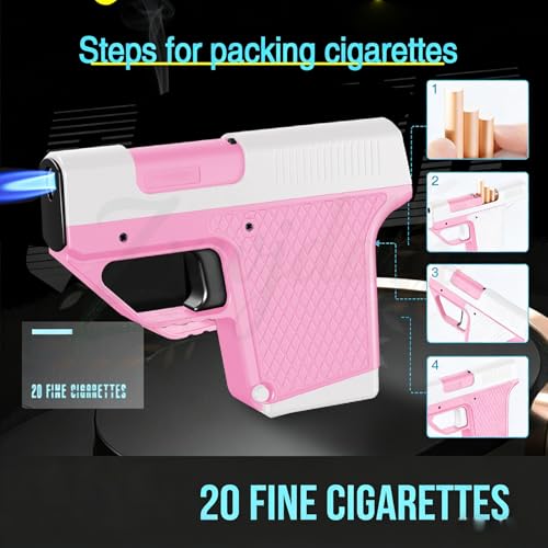 Encendedor a llama directa con estuche para cigarrillos miniatura 2