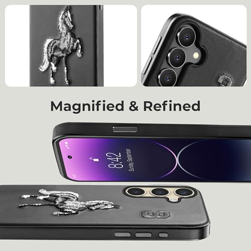 PULOKA Horse Embroidery Samsung S24 Case Black - Image 7