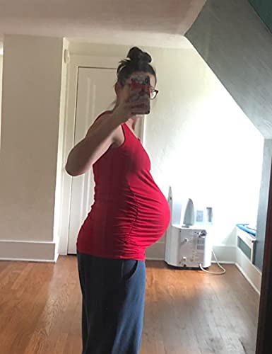 Maternity Tops Maternity Tank Top Maternity Tank Tops For Pregnancy Maternity Clothes Summer (Wine Red,M) #TOP1