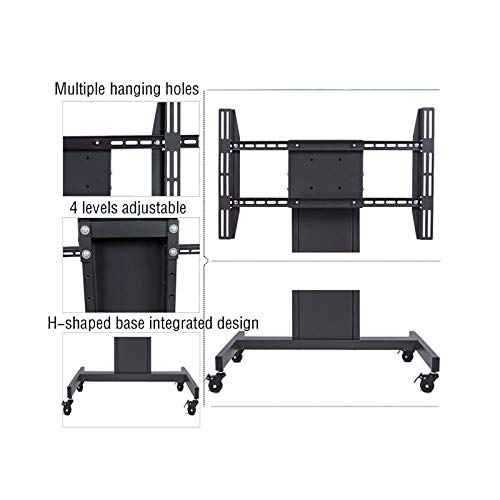 Soporte móvil para TV de 32-75 pulgadas, ajustable en altura miniatura 3