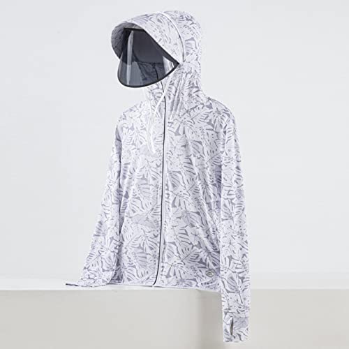 Chaqueta de protección solar para mujer con visera desmontable 5