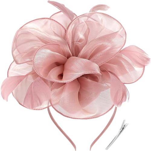 DRESHOW Fascinators Hat Tea Party Headwear Ribbons...