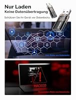 JSAUX USB Datenblocker & USB C Datenblocker, Nur Laden, 4er-Pack, Schwarz – Ansicht 2