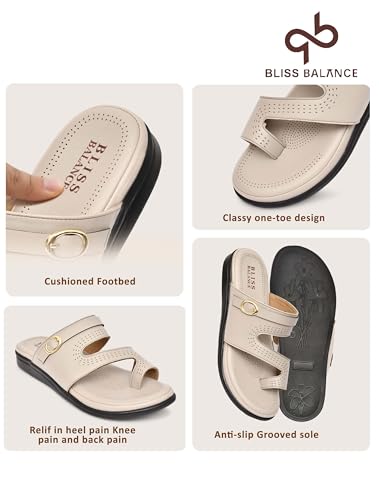Image of Extra Soft Women's Comfortable Highcushioned Doctor Slippers|Flip-Flops Fashionable Casual & Stylish|Lightweight & Breathable Chappals|Outdoor Sandals Ladies&GirlsBB946