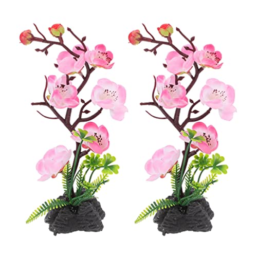 Operitacx Flower Sushi Plate Ornaments 2pcs Pink Japanese Plate Decorations for Cold Dish Dinner Table Decorations