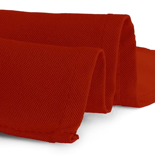 Image of Gee Di Moda Rectangle Tablecloth - 90 x 156 Inch Burnt Orange Table Cloth for 8 Foot Tables with Floor-Length Drop - Heavy Duty Washable Fabric for Holiday Party, Dinner, Weddings & Baby Shower