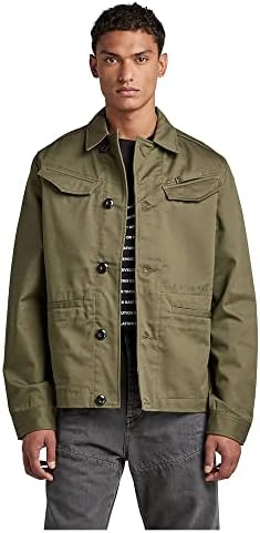 G-STAR RAW Men's Worker Overshirt Jacket, Green (Shadow Olive C900