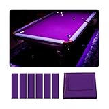 ZNQNDSR Tissu de Billard Tapis De Billard en Feutre Épais avec 6 Bords, Vitesse Rapide po...