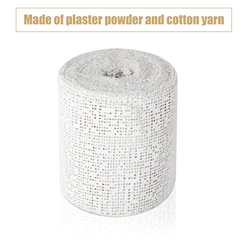 12PCS Plaster Cloth Rolls, 3 Inch x 15Feet Plaster Bandages, Plaster Strips Plaster Gauze for Art Project, Belly Cast, Mask Making, Sculptures, Body Casts, Craft Projects, Scenery Construction - Thumbnail 3