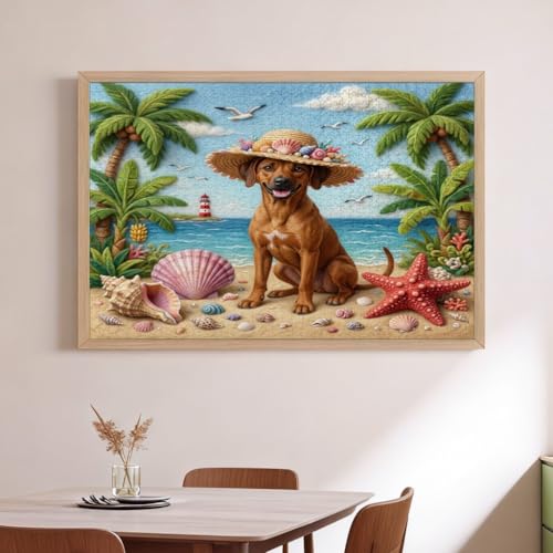 Rompecabezas de 1000 piezas para relajarse en casa con diseño de perro Rhodesian Ridgeback 2