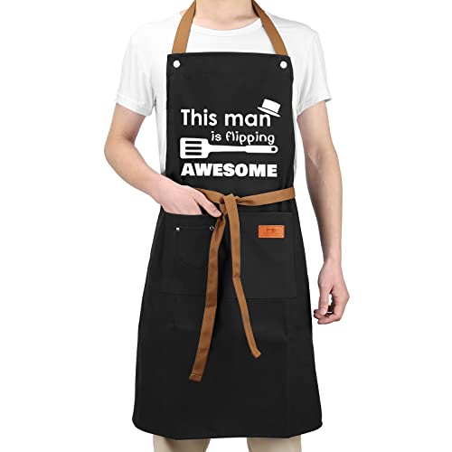 Uenow Men's Gifts, Gifts For Dad, Funny Gifts For Father's Day, Christmas, Birthday Gifts For Husband Boyfriend Brother, Gifts For Men From Wife Daughter Son, Chef Cooking Apron, Grilling Bbq Aprons #TOP5