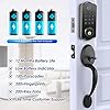 Front Door Lock Set, ADIUIVE Fingerprint Keyless Entry Door Lock with Handle, Smart Locks for Front Door, Electronic Keypad Door Lock Work with App Control Auto Lock（Keypad+Fingerprint+Key+IC+APP） - Image 4