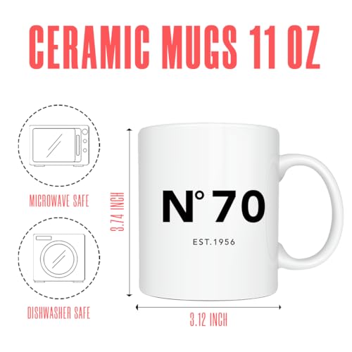 Taza para cumpleaños número 70 hombres y mujeres miniatura 3