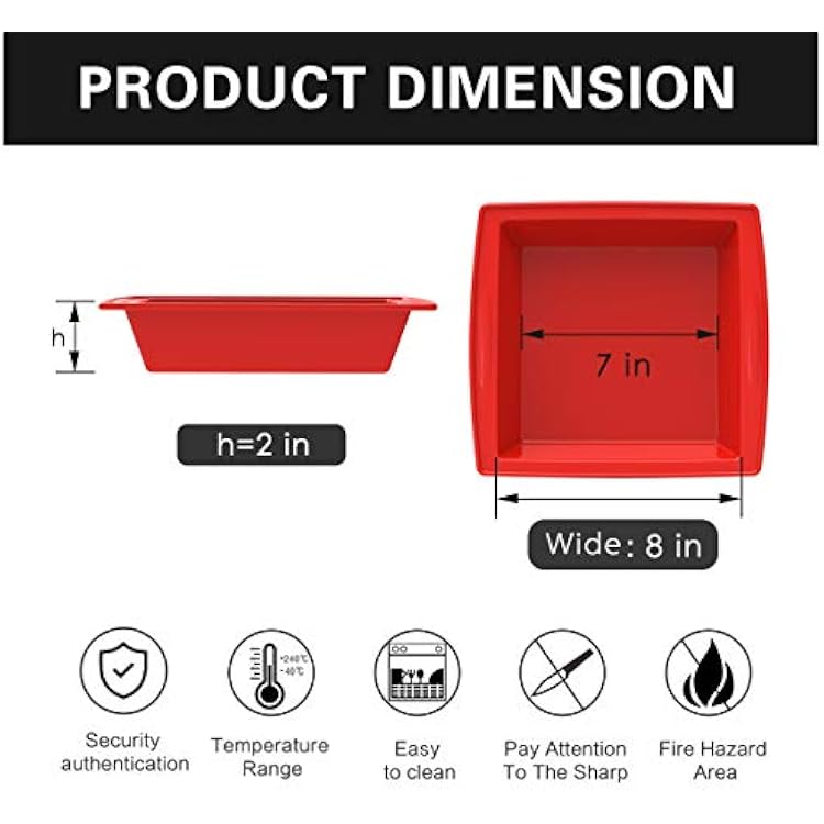 SILIVO 2x Silicone Muffin Pans + 2x Silicone Cake Pans
