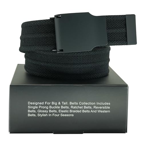 Giantsize Belts for Men Big and Tall Stretch Elastic Canvas Web Woven Belt3