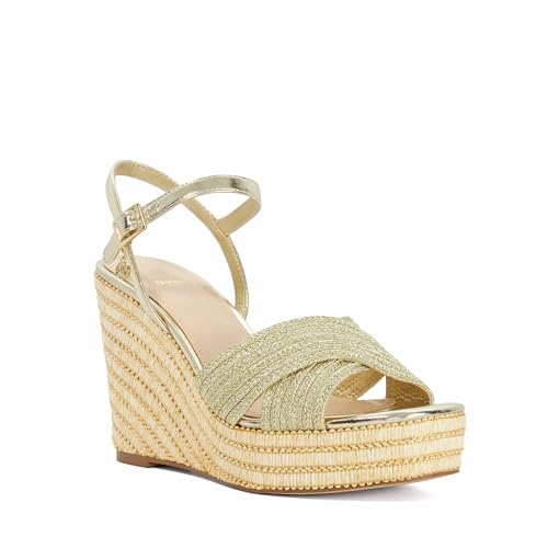 Dune London Ladies KAVA Raffia Wedge Sandals Size UK 6 Wedges