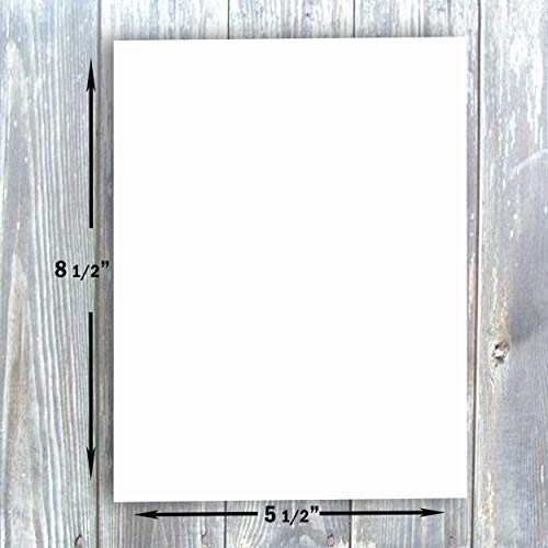 Hamilco White Cardstock Thick Paper - Blank Index Flash Note & Post Cards - Greeting Invitations Stationery Flat 5 1/2 X 8 1/2" Heavy Weight 100 Lb Card Stock For Printer (100 Pack - With Envelopes) #TOP2