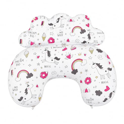 Image of Proliva Feeding Pillow Cover for New Born Baby with Detachable Cover Breast Feedin, Maternity Nursing Pillow Cover Only Mom Baby Girls Boys Newborn