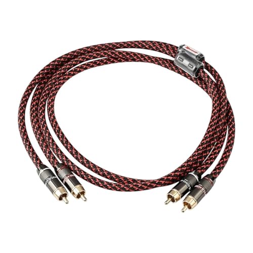 1 Pair Audlo Cable 2 to 2 Interc0innect Cables HiFi Stereo 4N OFC Male to Male for Amplifier DAC TV Car Audlo New 2026 High for Reliable Electronic Component, Precision, Stable Performance