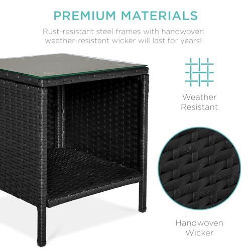 image for Best Choice Products 3-Piece Outdoor Wicker Conversation Bistro Set, S