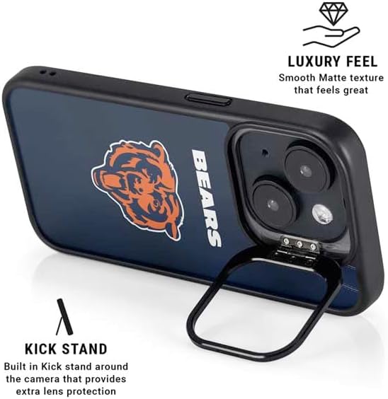 Skinit Kickstand Phone Case Compatible with iPhone 14 - Officially Licensed NFL Chicago Bears Team Jersey Design