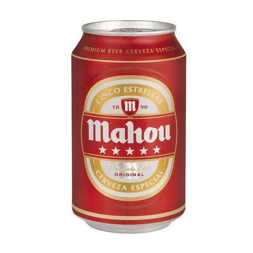 Bote de camuflaje / Lata de ocultación imitación cerveza (Mahou)
