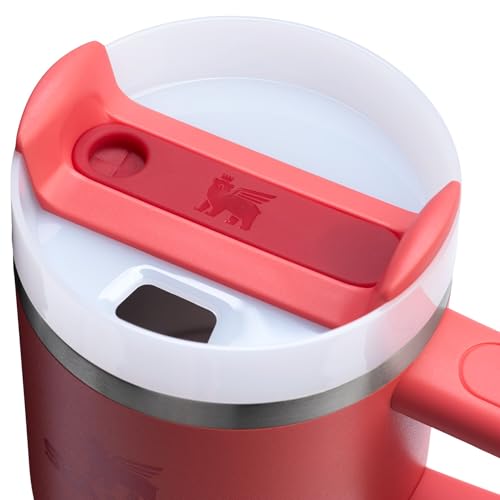 Image of STANLEY Quencher H2.0 Tumbler with Handle and Straw 20 oz | Flowstate 3-Position Lid | Cup Holder Compatible for Travel | Insulated Stainless Steel Cup | BPA-Free | Hot Coral