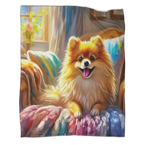 Couverture Poméranie 3D en microfibre moelleuse et douce 200x230cm - 3